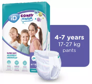 Ontex ID Comfy Junior Pants 4-7 Jahre 14 Stk für Kinder