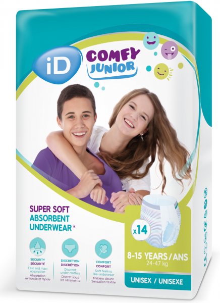 Ontex ID Comfy Junior Pants 8-15 Jahre 8x14=112 Stück Neu! für Kinder und Jugendliche
