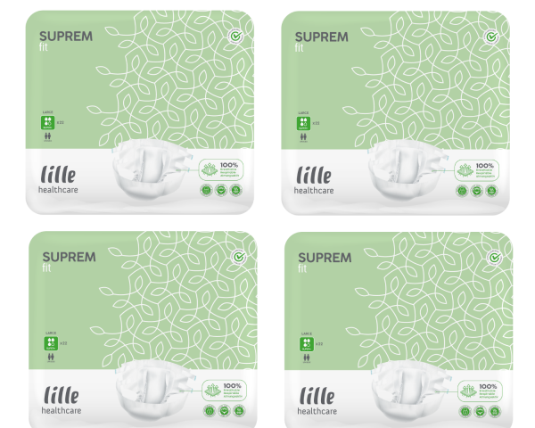 LILLE Suprem Fit Large Super Plus Slips Windeln 4 x 22 Stück
