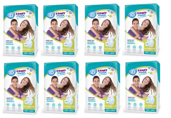 Ontex ID Comfy Junior Pants 8-15 Jahre 8x14=112 Stück Neu! für Kinder und Jugendliche