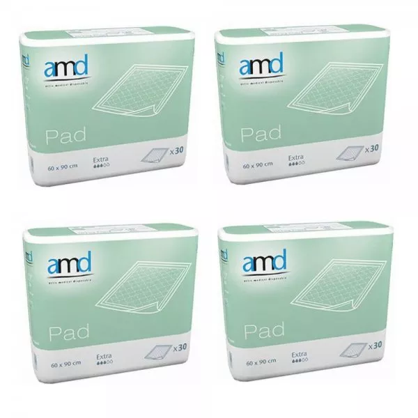 AMD Pad Extra Krankenunterlagen 60x90cm 4x30 Stück