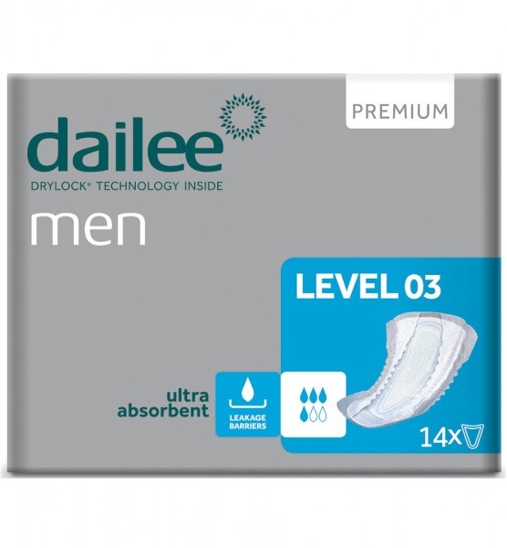 12x15 Dailee Men Premium Level 3 anatomische Vorlage mit Klebestreifen